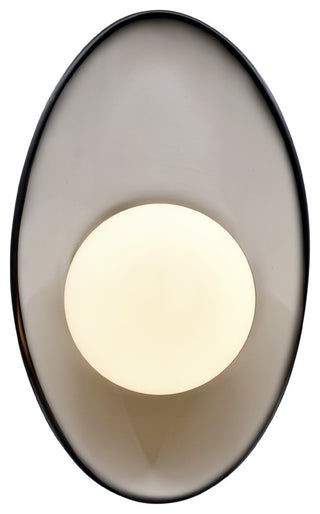 Ambiance Oval Coupe Wall Sconce, Gloss Black/Matte White