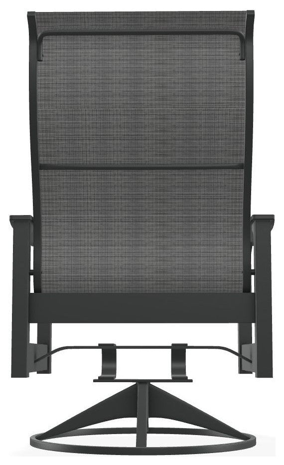 Leeward Sling Outdoor Swivel Rocker, Destiny Steel/Graphite