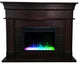 47.8" York Electric Fireplace Mantel With Crystal Insert, Dark Coffee