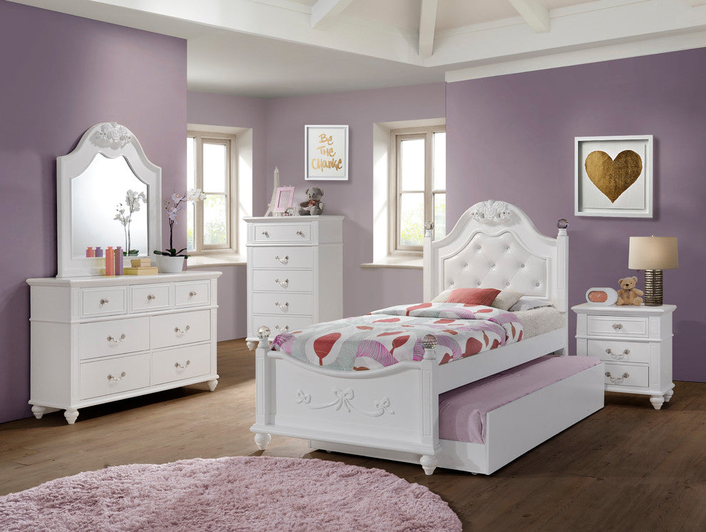 Picket House Furnishings Annie Twin Platform Bed With Storage Trundle