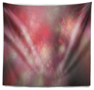 Red Blur Sky with Stars Abstract Wall Tapestry, 60"x50"