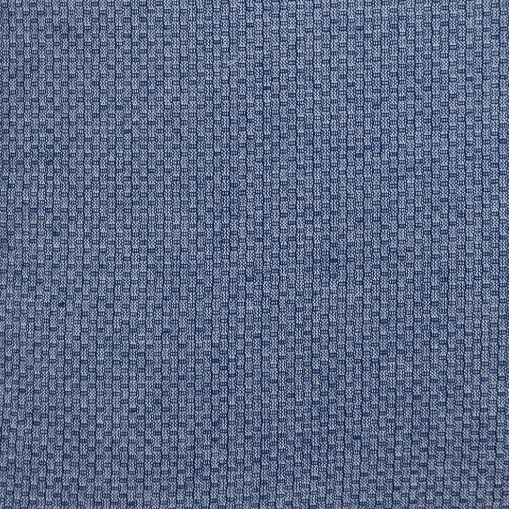 Chambray Blue and White Throw Pillow