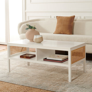 Safavieh Miya Coffee Table, White/Natural