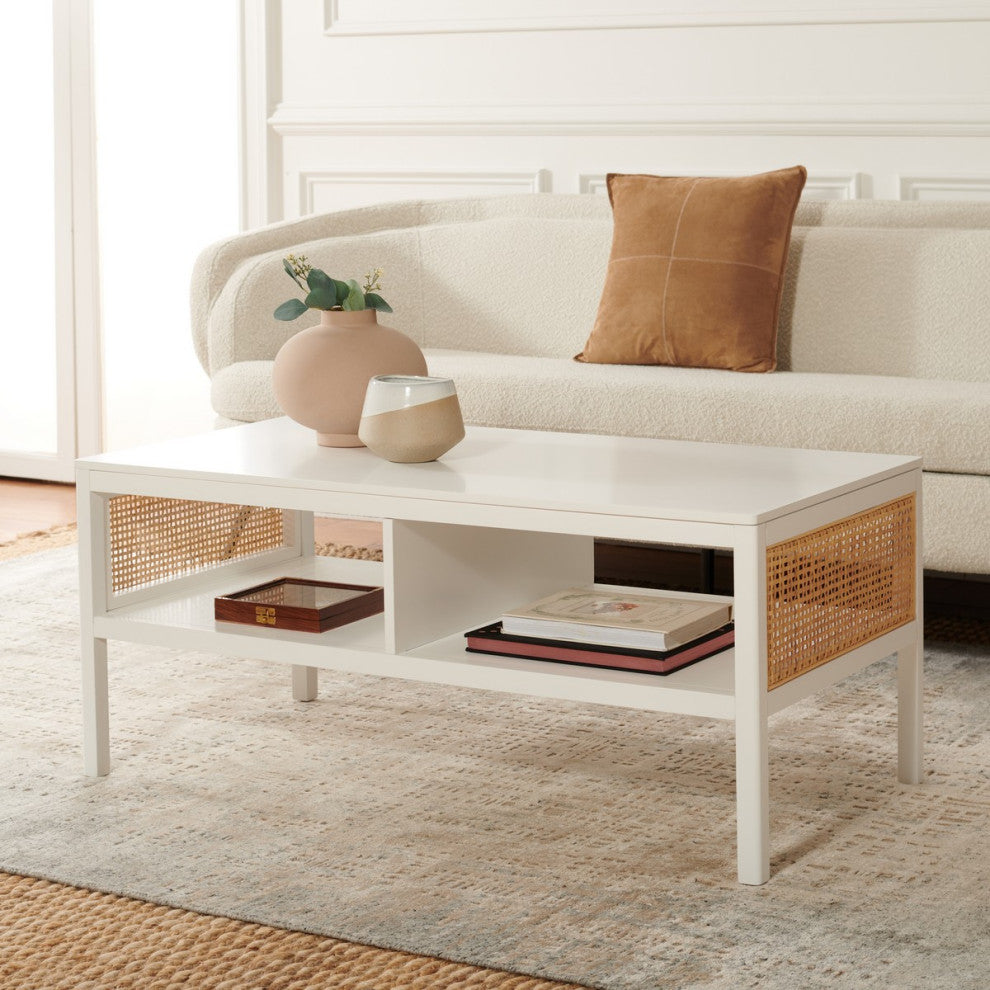 Safavieh Miya Coffee Table, White/Natural