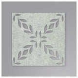 White Botanical Trellis Acoustical Peel & Stick Tiles