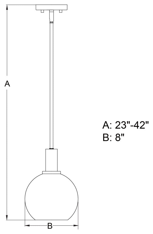 Marshall Matte Black Transitional Mini Pendant Ceiling Light Clear Glass Globe