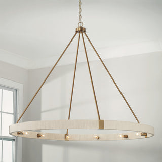 Capital Lighting 449801 Delaney 12 Light 48"W Ring Chandelier - Matte Brass