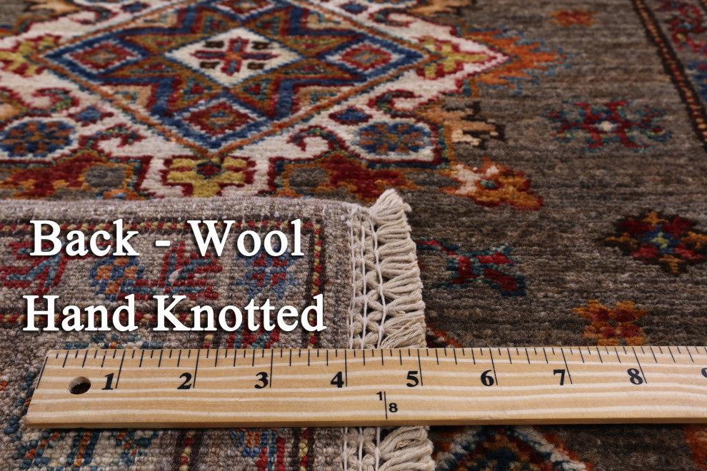 Super Kazak Handmade Wool Runner Rug 2' 8" X 10' 2" Q8349