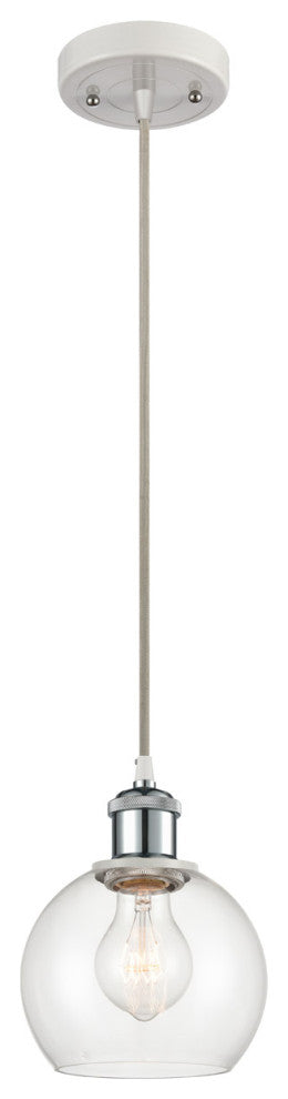Innovations 516-1P-WPC-G122-6-LED 1-Light Mini Pendant, White, Polished Chrome