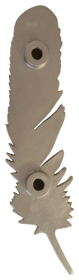 Feathers Wall Art, Gold Leaf, 2-Piece Set, Silver Leaf