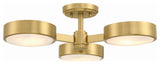 Crystorama Lighting Group ORS-733-ST Orson 3 Light 23"W - Modern Gold