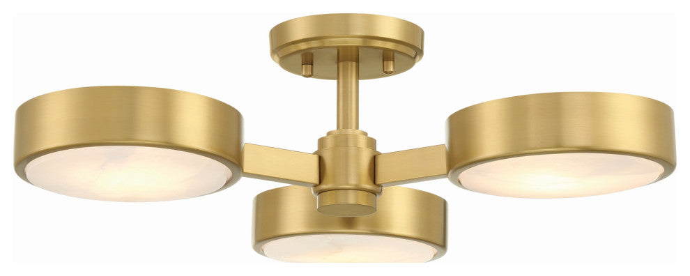 Crystorama Lighting Group ORS-733-ST Orson 3 Light 23"W - Modern Gold