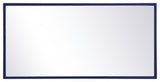 Home Living Metal Frame Rectangle Mirror 14"x28", Blue