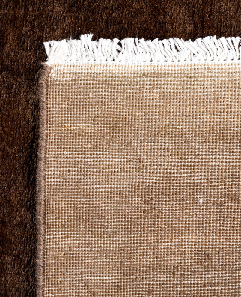 Overdyed One-of-a-Kind Hand-Knotted Area Rug Brown, 2' 6" x 10' 0"