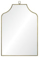 Calliope Wall Mirror, Clear and Antique Brushed Brass