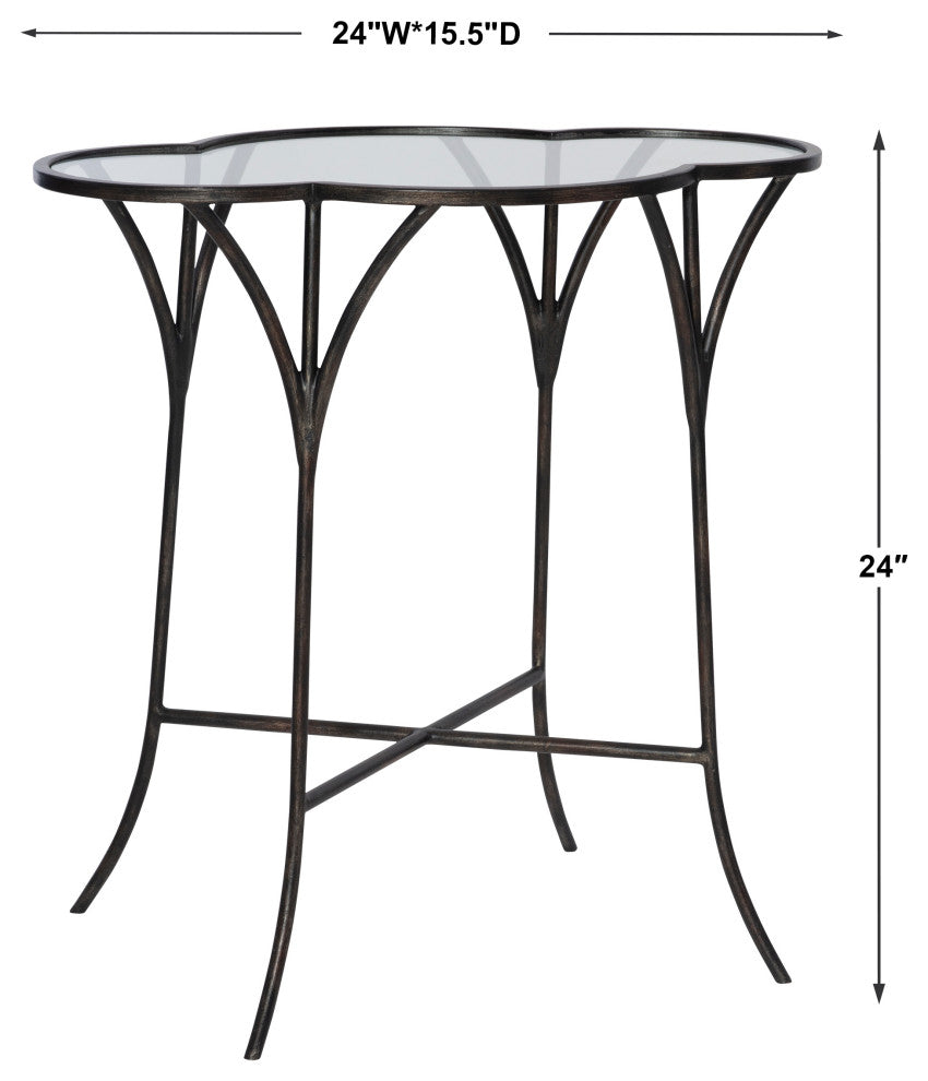 Uttermost Adhira Glass Accent Table