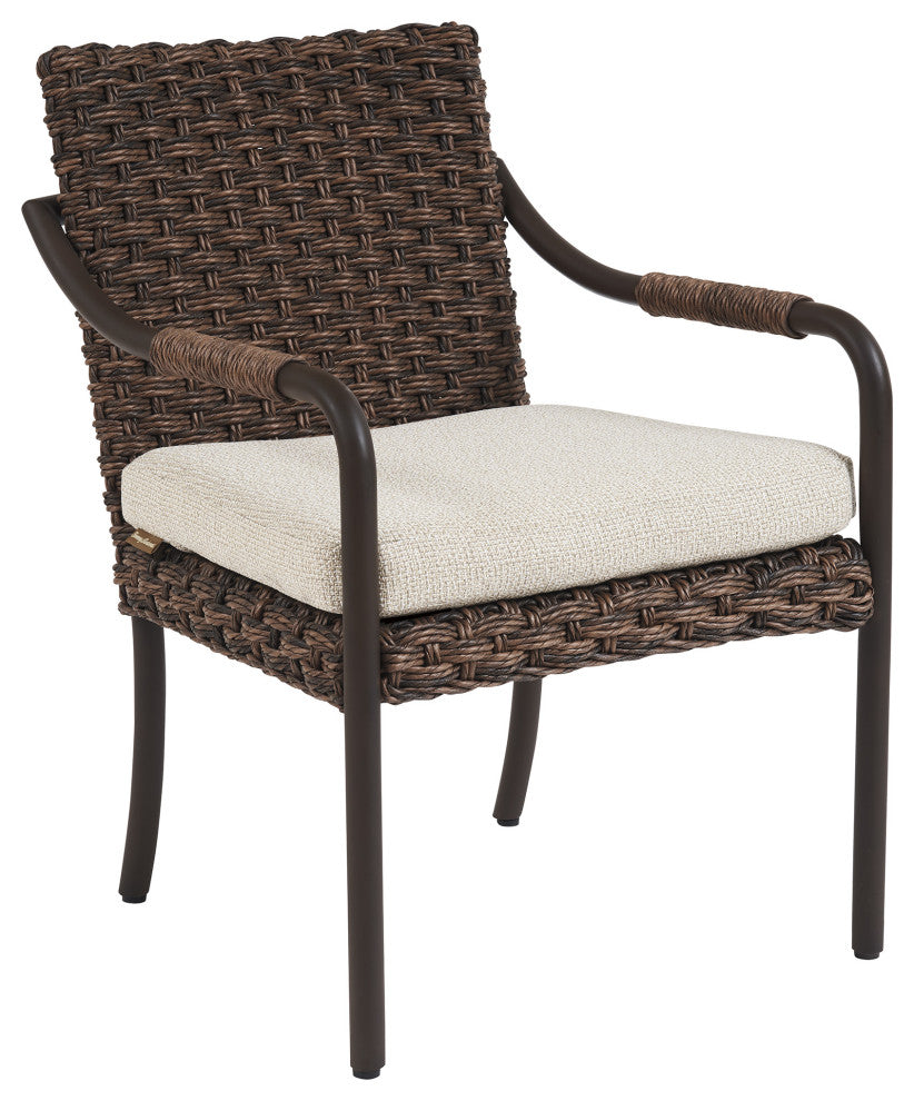 Arm Dining Chair Brown