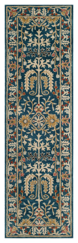 Safavieh Antiquity Collection AT64 Rug, Dark Blue/Multi, 2'3"x12'