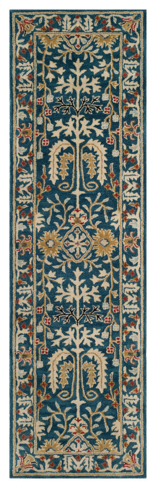 Safavieh Antiquity Collection AT64 Rug, Dark Blue/Multi, 2'3"x12'
