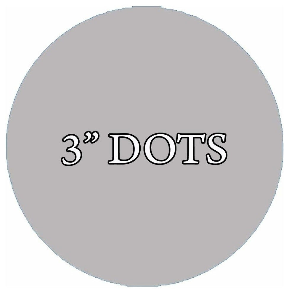 VWAQ 20 Polka Dot Wall Decals, 3" Peel and Stick, Silver