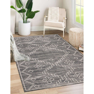 Resort Diamonds Area Rug, Gray, 8'10"x11'10"