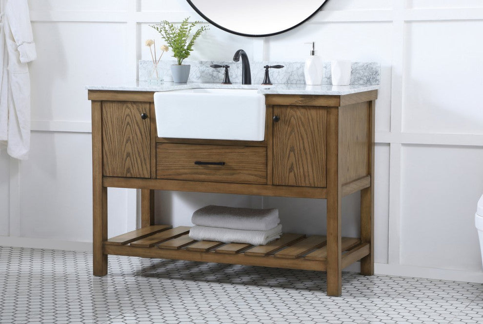 Home Living 22" Farmhouse Driftwood-Light Bathroom Vanity