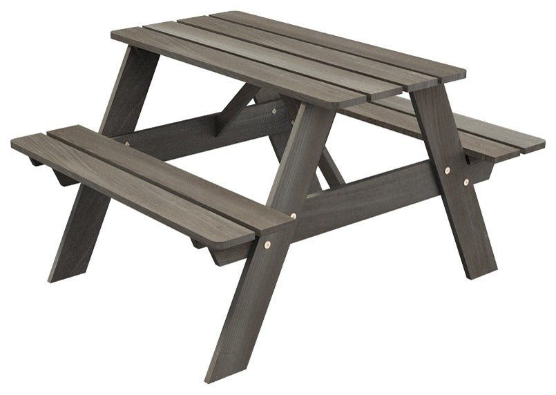 Smelis Kids Picnic Table, Taupe, Gray