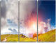 "Cadini di Misurina Range at Sunset" Metal Wall Art, 3 Panels, 36"x28"