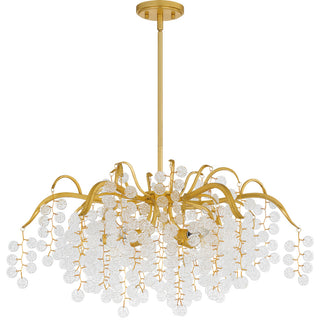 Quoizel MAP5028 Maple 6 Light 29"W Abstract Chandelier - Gold Leaf