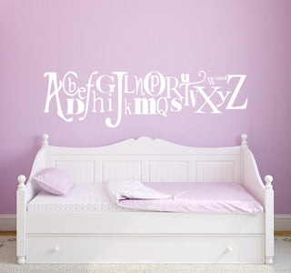 Alphabet Wall Decal, 22", Turquoise