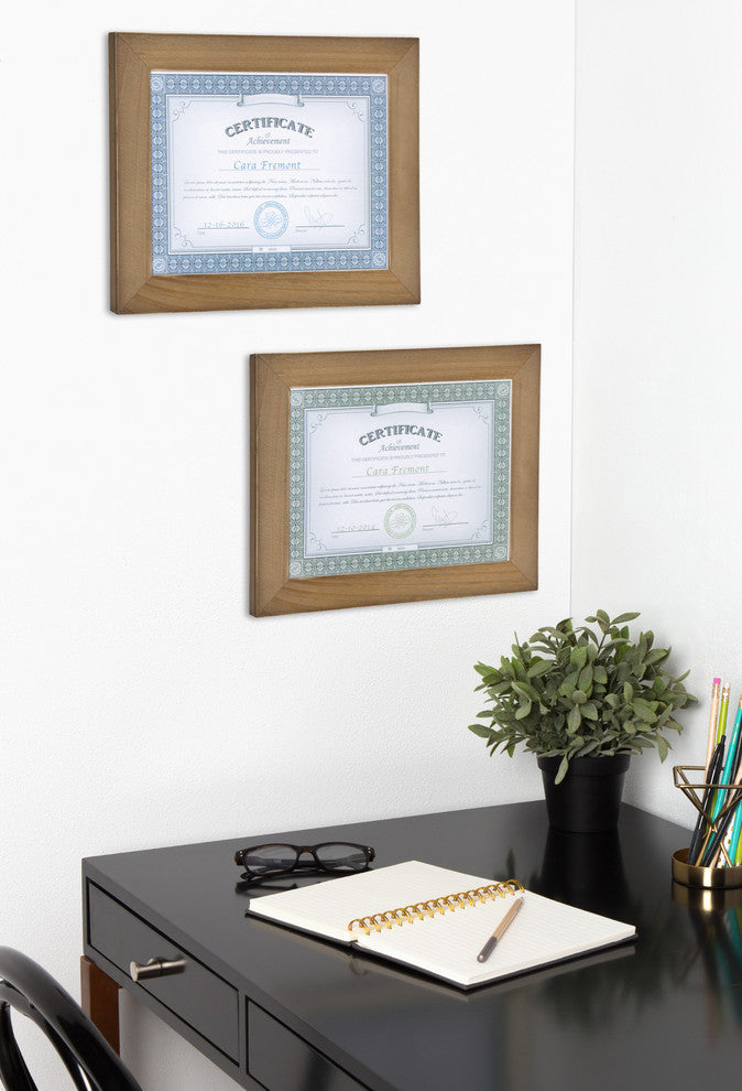 Museum Wood Picture Frame Set, Rustic Brown 8.5X11