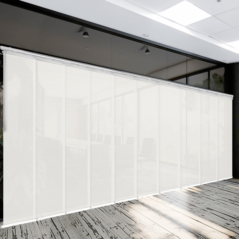 Amour 10-Panel Track Extendable Vertical Blinds 120-218"W