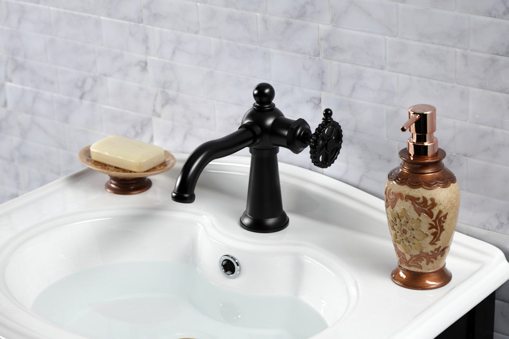 Kingston Brass KS3540CG Single-Handle Bathroom Faucet, Push Pop-Up