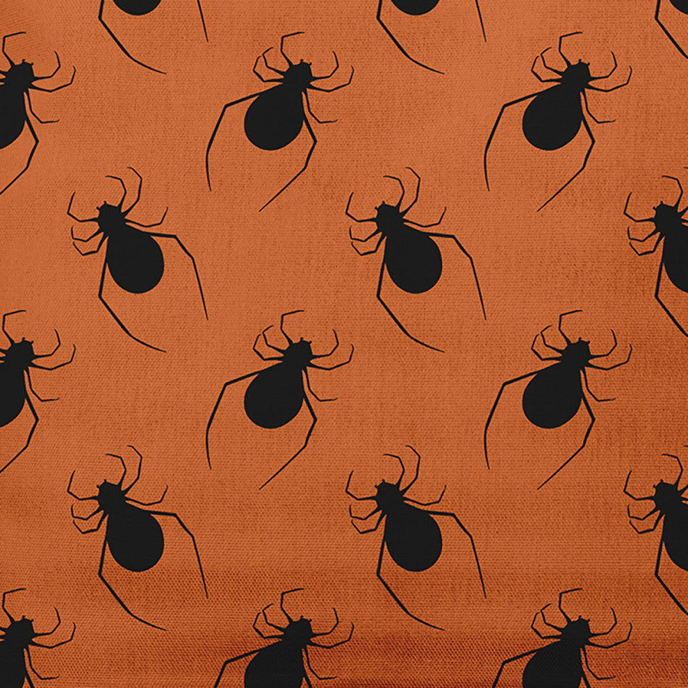 26"x26" Spider Pattern Decorative Throw Pillow, Dusty Orange