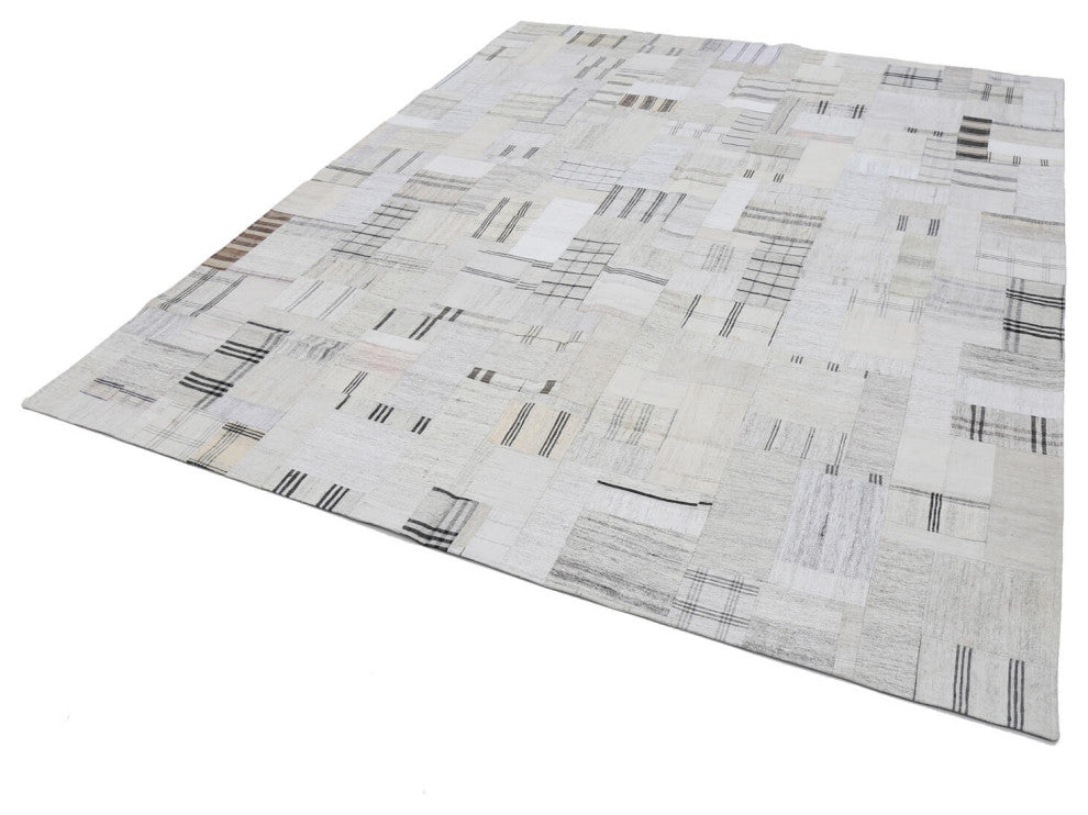 Rug N Carpet - Handmade Oriental 8' 3'' x 10' 0'' Rustic Patchwork Kilim Rug