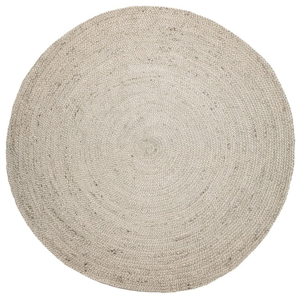 Anji Mountain Kerala Ivory Jute Area Rug, 4' Round