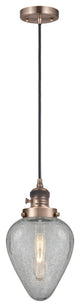 Innovations 201CSW-AC-G165-LED 1 Light Pendant, Switch, Antique Copper