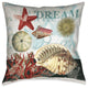 Laural Home Dream Shells Outdoor Decorative Pillow, 18"x18"