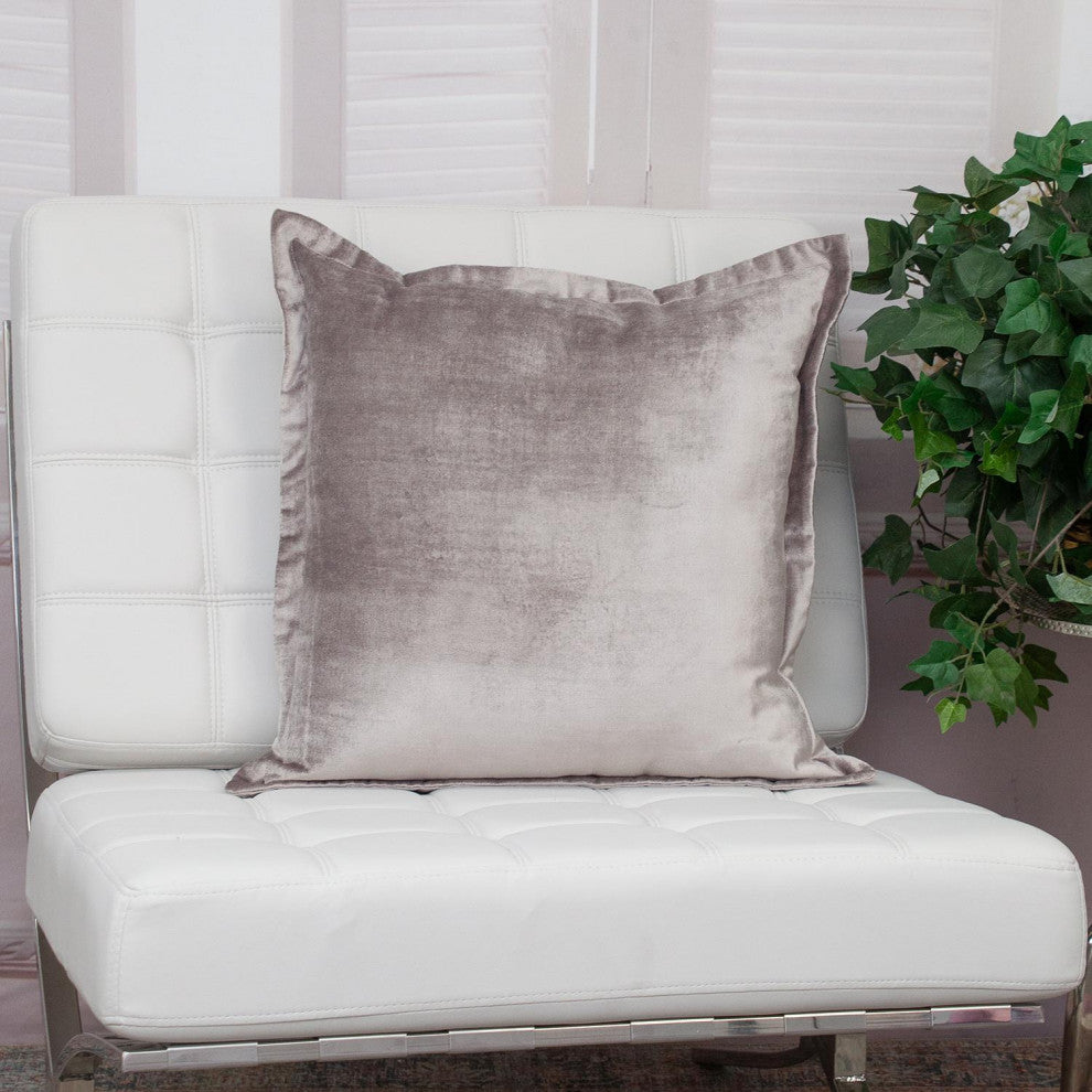 Parkland Collection Agneta Taupe Throw Pillow, 20x20", Taupe