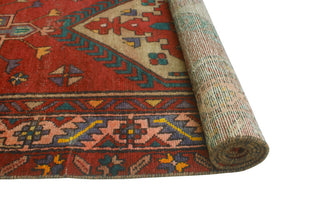 Fine Vintage Distressed Chike Red/Beige Runner, 3'4x13'9