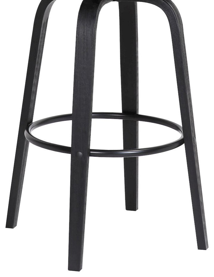 Willow Upholstered Wood Swivel Bar or Counter Stool