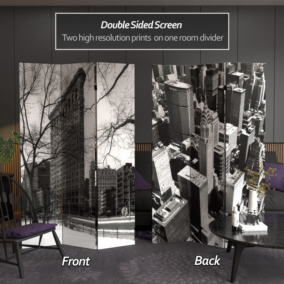 6'' Tall New York City Double Sided Room Divider