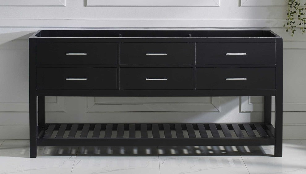 Caroline Estate 72" Double Bathroom Vanity Cabinet, Espresso