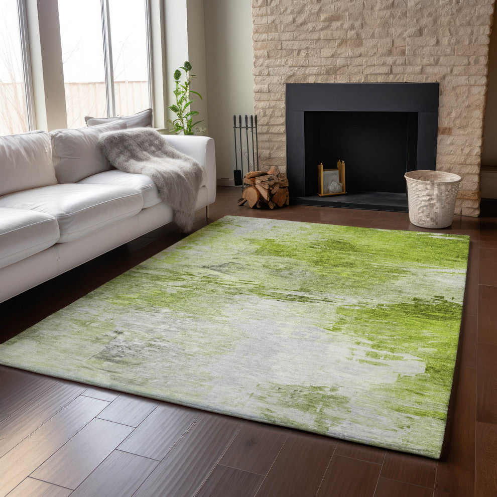 Premium Machine Washable Mayfield AMF595 Aloe 2'6" x 3'10" Rug