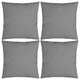 Vidaxl Throw Pillows, Gray, Set of 4, 20"