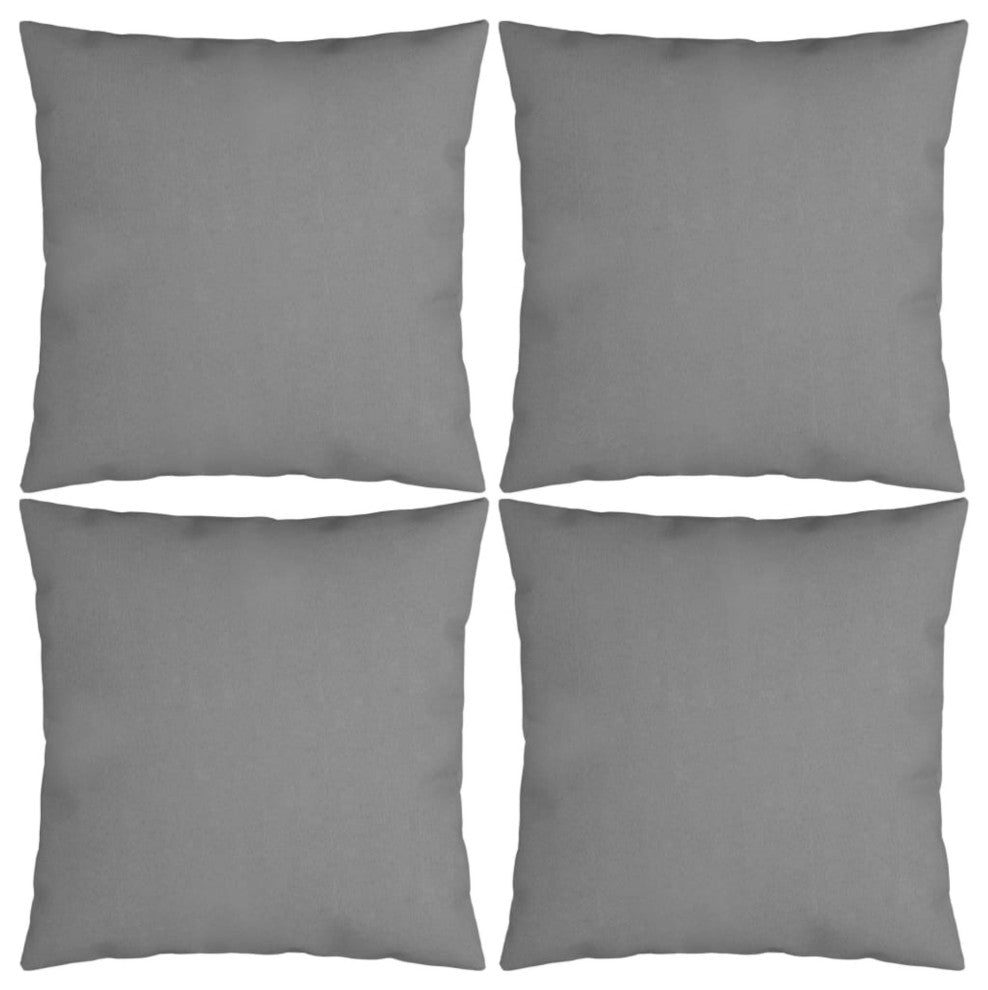Vidaxl Throw Pillows, Gray, Set of 4, 20"