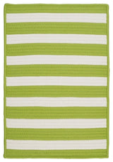 Stripe It TR29 Bright Lime Indoor/Outdoor Area Rug, Rectangular 2'x4'