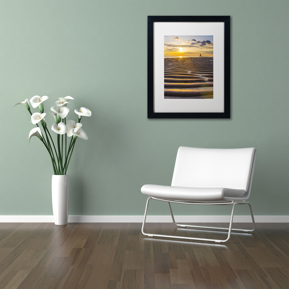 PIPA Fine Art ''Sandbars'' Matted Framed Art, 14x11