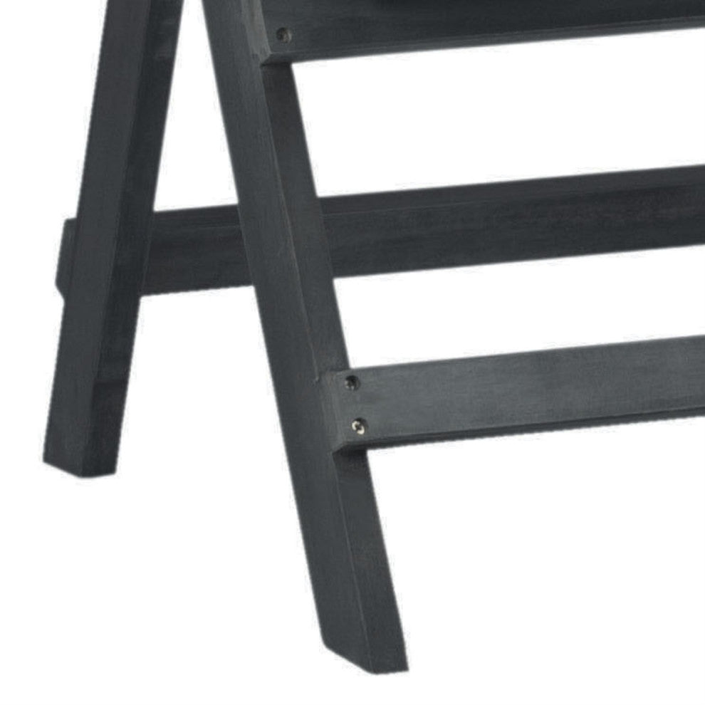 Safavieh Luca Folding Bench, Dark Slate Gray