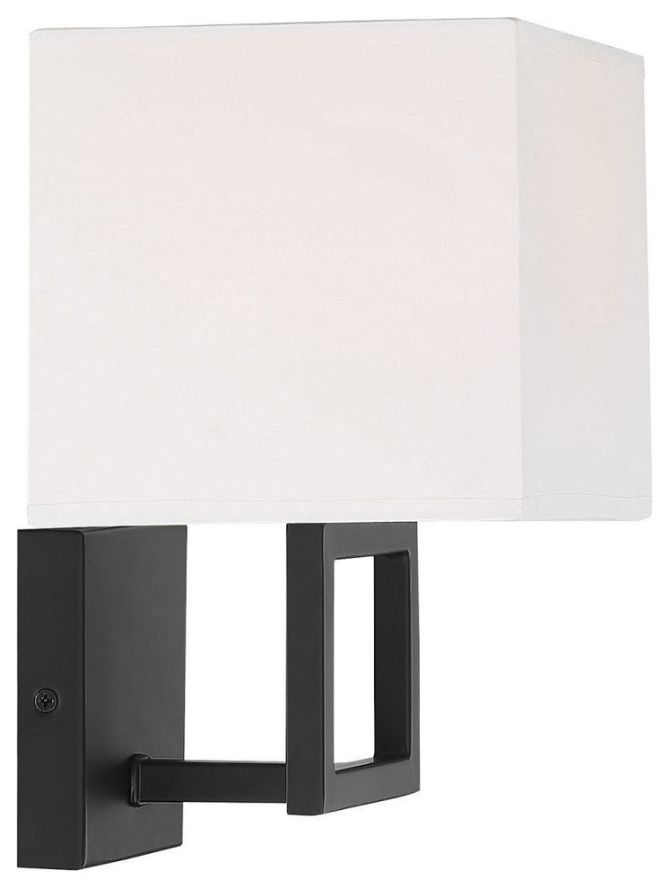 1-Light Wall Sconce, Matte Black